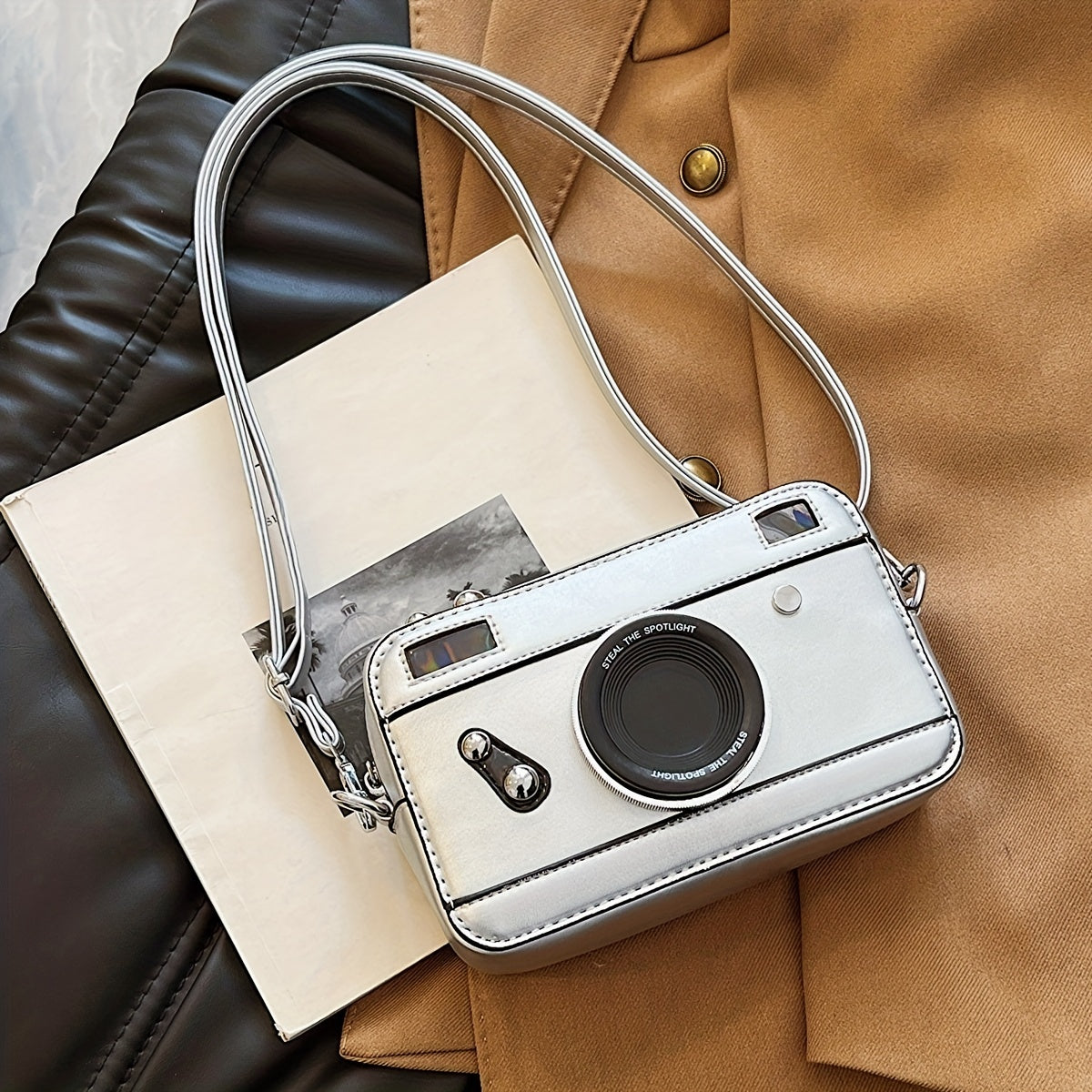 Fashion Camera Shape Shoulder Bag, Casual Crossbody Square Bag
